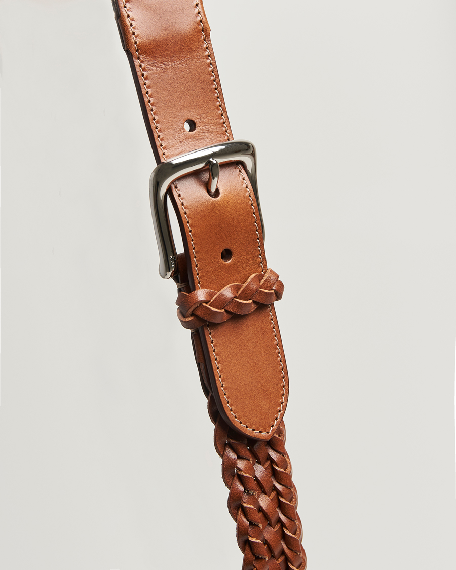 Herre | Bælter | Ralph Lauren Purple Label | Braided Belt Dark Brown
