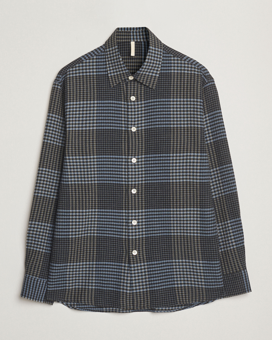 Herre | Skjorter | Sunflower | Studio Flannel Shirt Blue Check