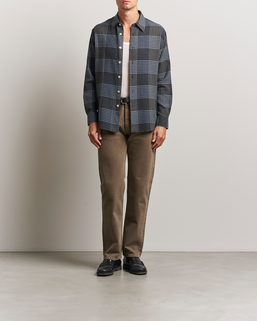 Herre | Skjorter | Sunflower | Studio Flannel Shirt Blue Check