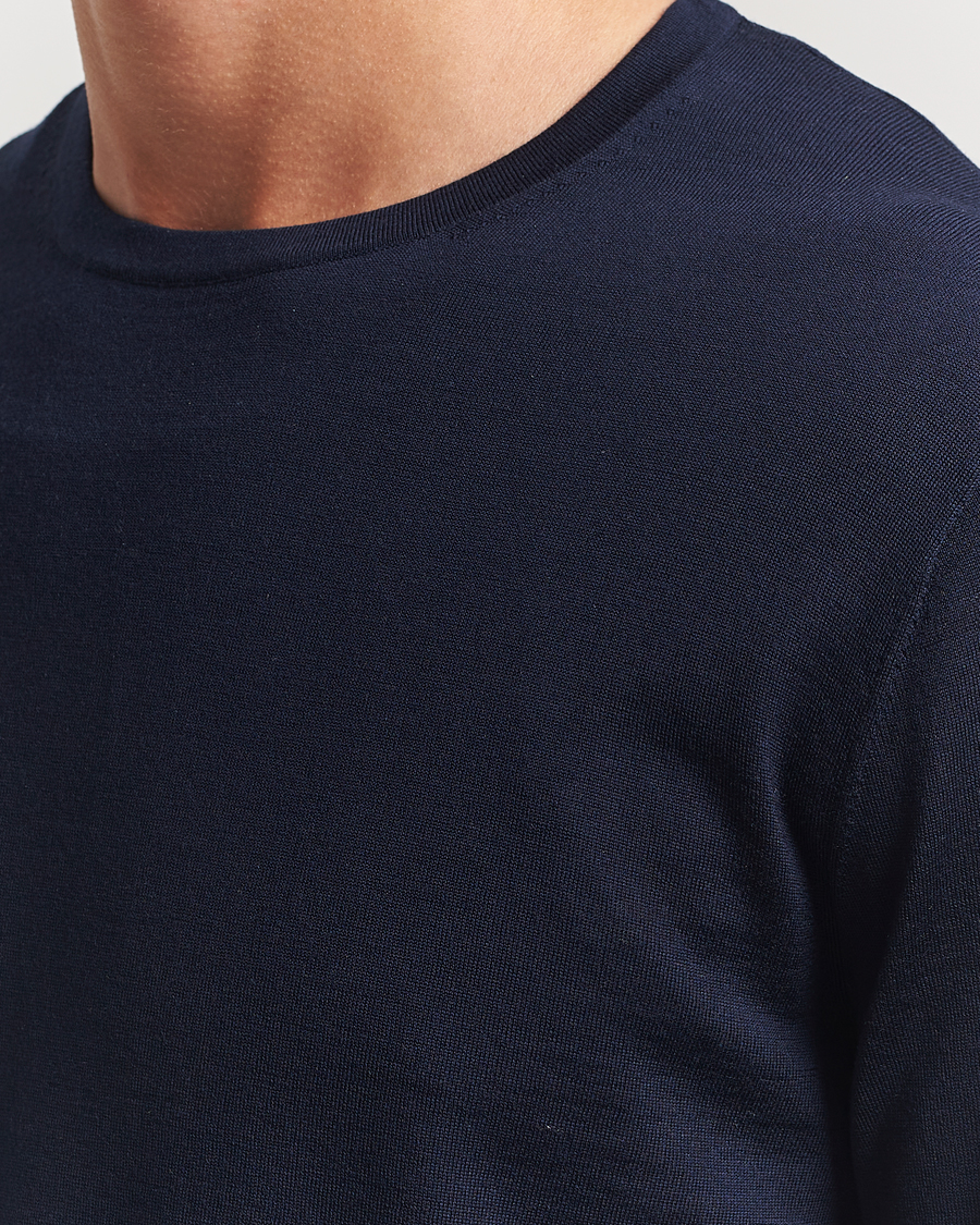 Herre | Trøjer | Sunflower | Merino Crew Neck Navy