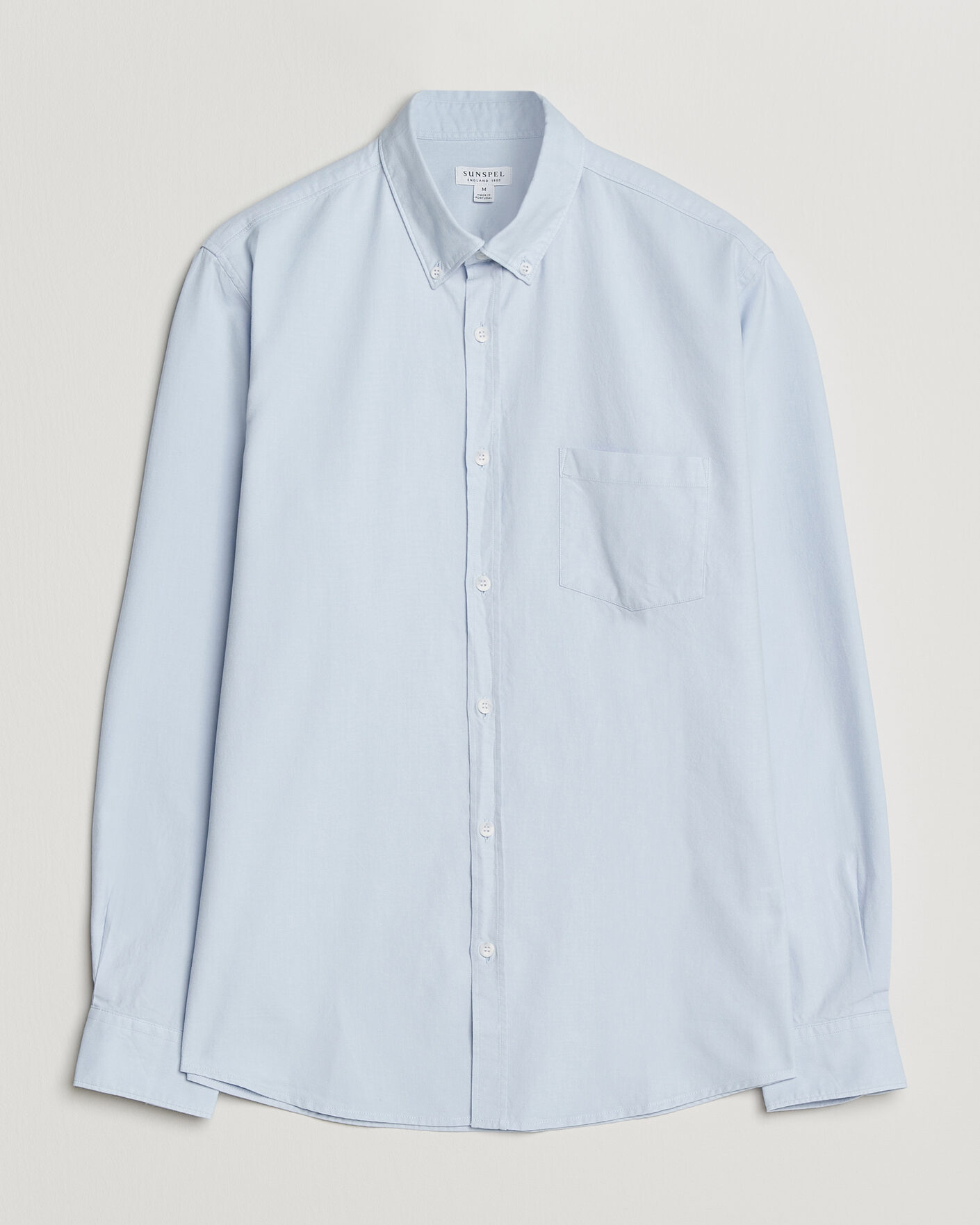 Herre | Skjorter | Sunspel | Oxford Button Down Shirt Light Blue