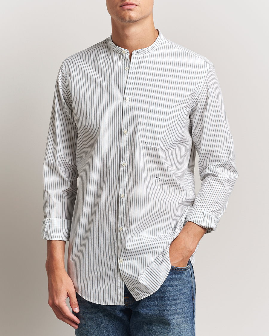 Herre | Skjorter | Massimo Alba | Noto Guru Collar Shirt White/Green