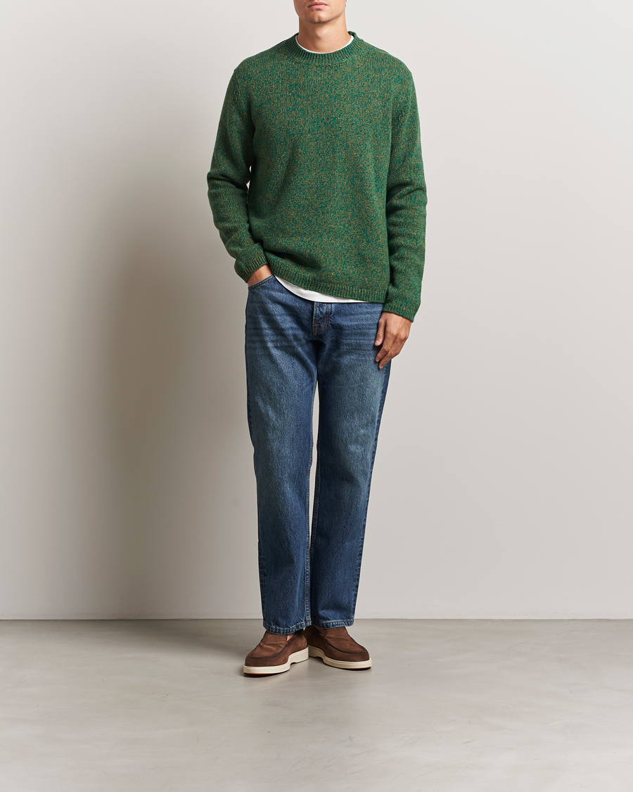 Herre | Trøjer | Massimo Alba | Wool Mouline Sweater Green