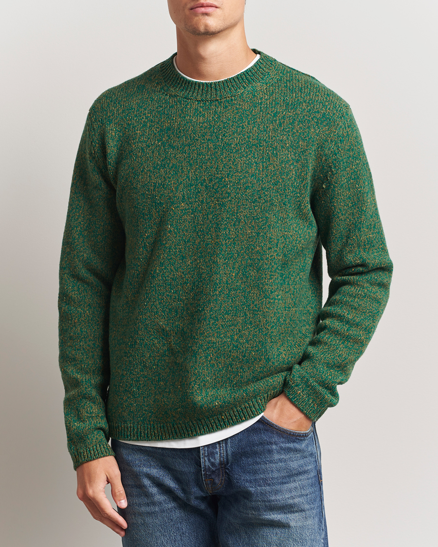 Herre | Trøjer | Massimo Alba | Wool Mouline Sweater Green