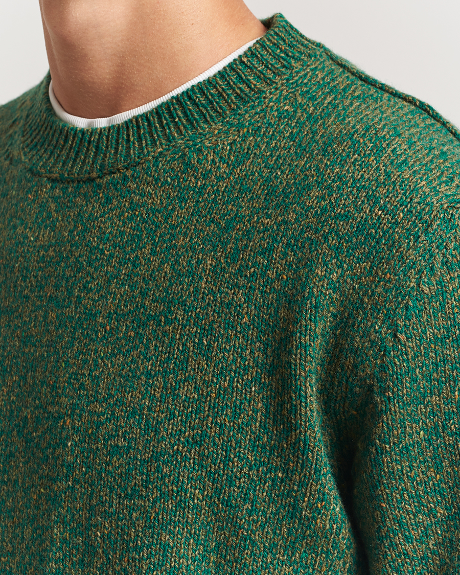 Herre | Trøjer | Massimo Alba | Wool Mouline Sweater Green