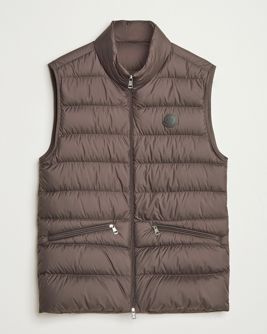 Herre | Veste | Moncler | Treompan Down Vest Brown