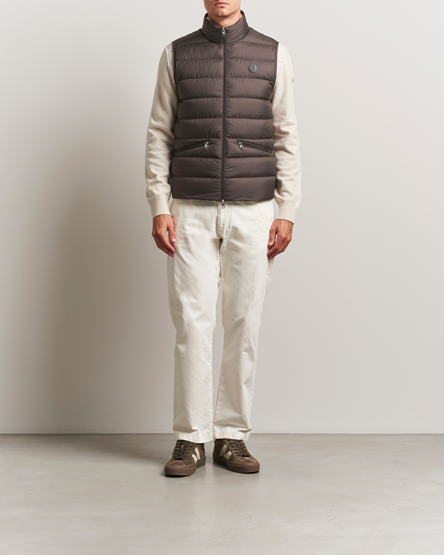 Herre | Veste | Moncler | Treompan Down Vest Brown