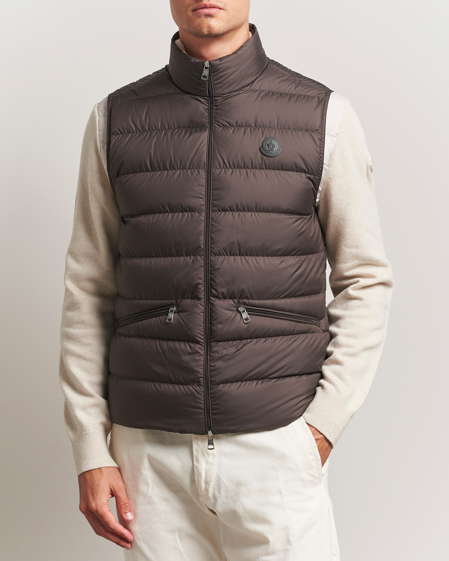 Herre | Veste | Moncler | Treompan Down Vest Brown