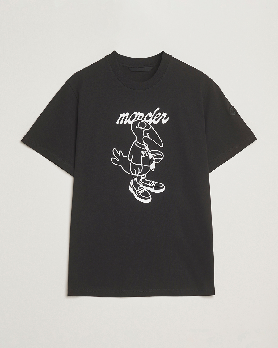 Herre | T-Shirts | Moncler | Printed T-Shirt Black