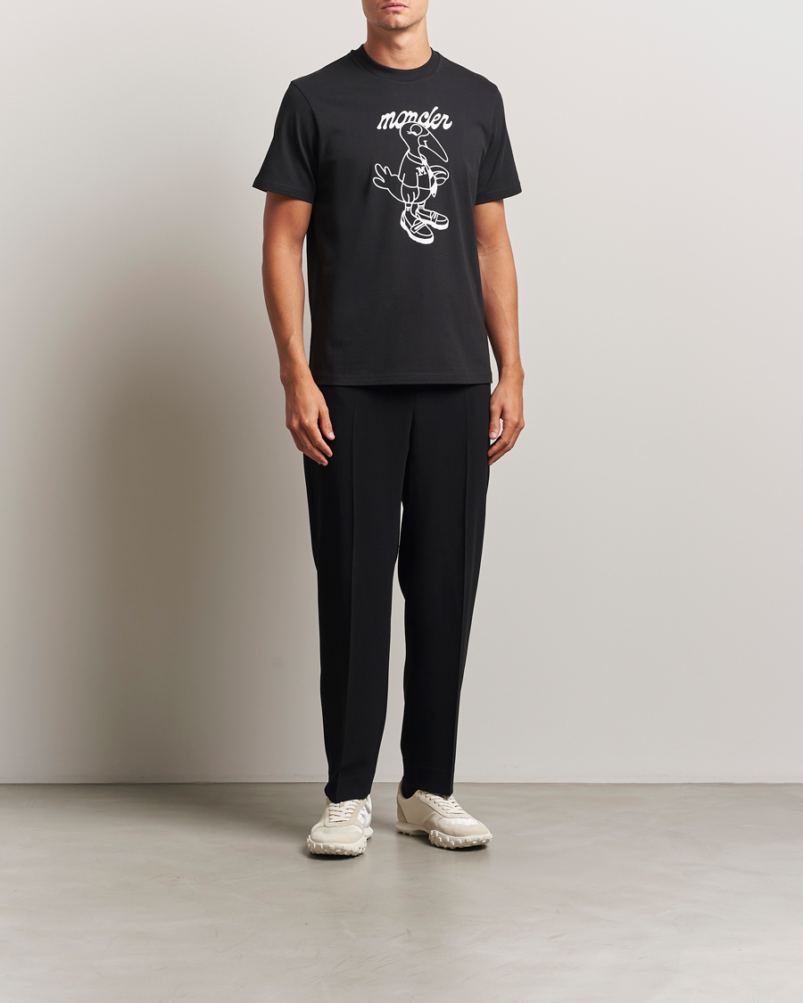Herre | T-Shirts | Moncler | Printed T-Shirt Black