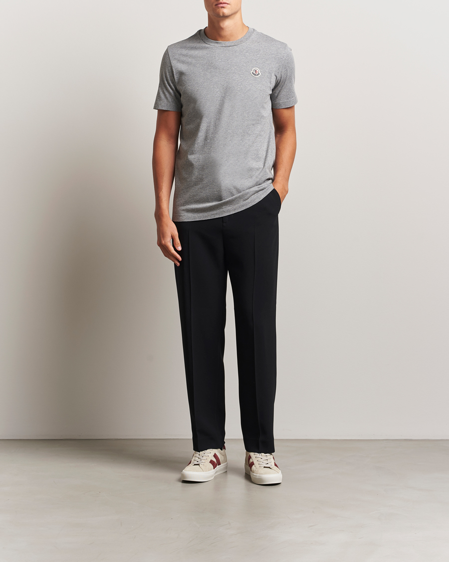 Herre | T-Shirts | Moncler | 3-Pack Logo T-Shirt Grey/White/Black