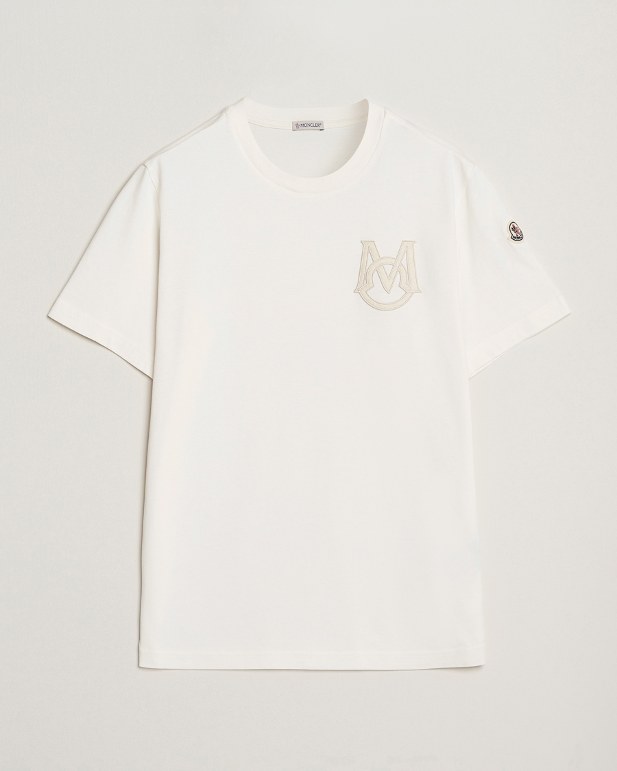 Herre | T-Shirts | Moncler | Embossed Logo T-Shirt Off White