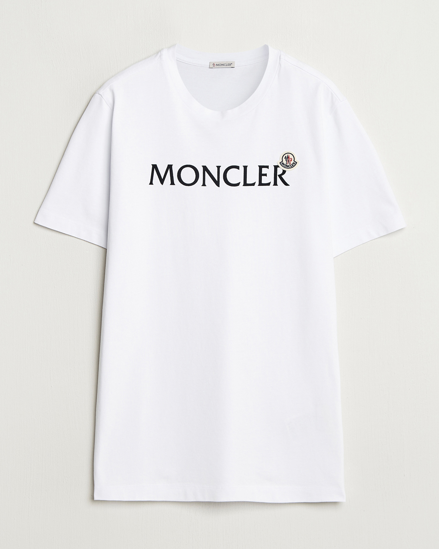 Herre | T-Shirts | Moncler | Lettering Logo T-Shirt White