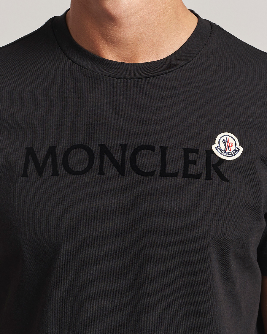 Herre | T-Shirts | Moncler | Lettering Logo T-Shirt Black