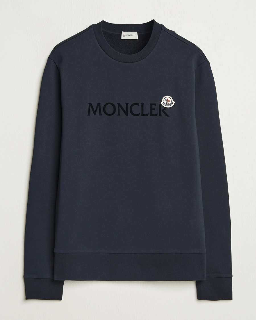 Herre | Trøjer | Moncler | Lettering Logo Sweatshirt Navy