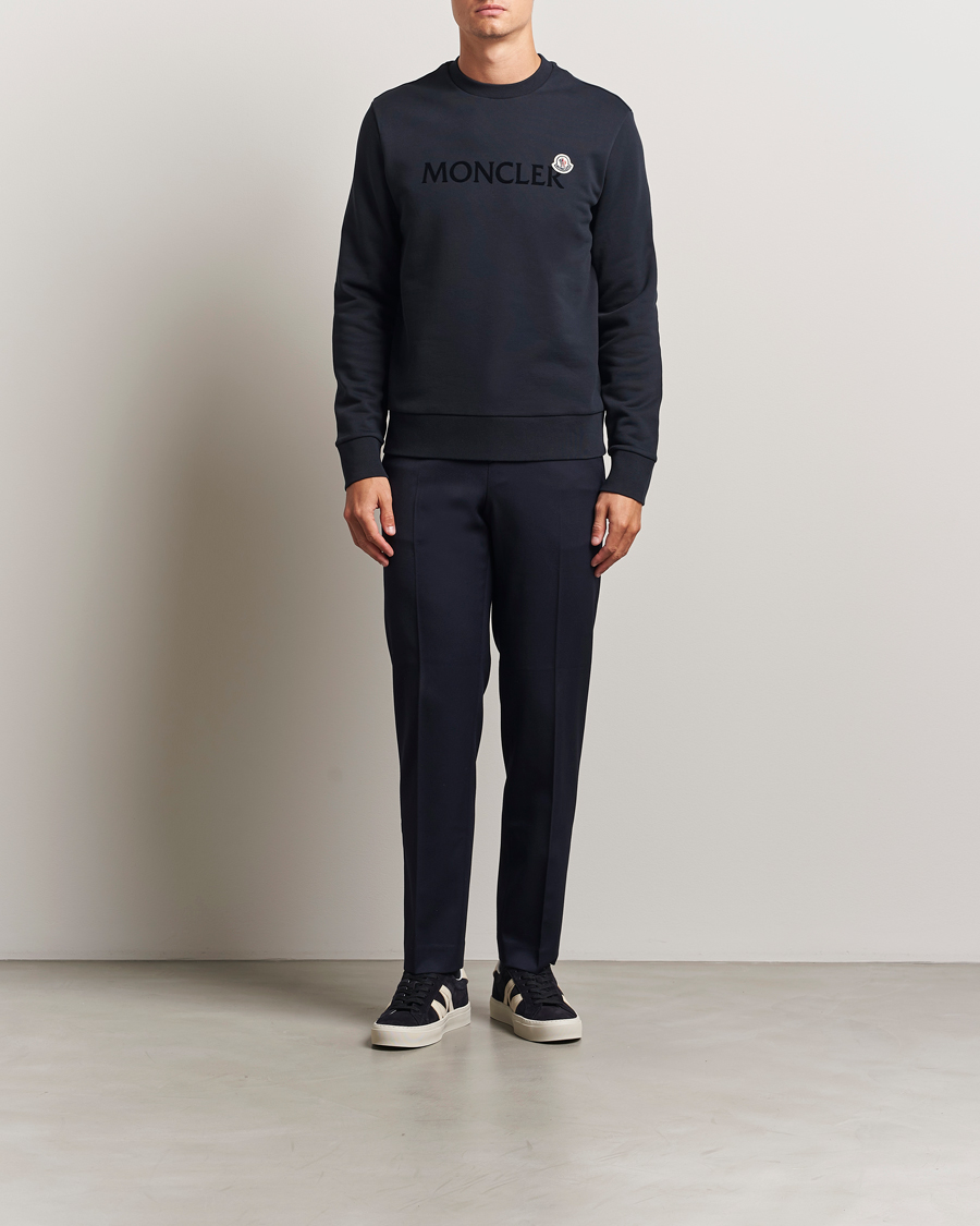 Herre | Trøjer | Moncler | Lettering Logo Sweatshirt Navy