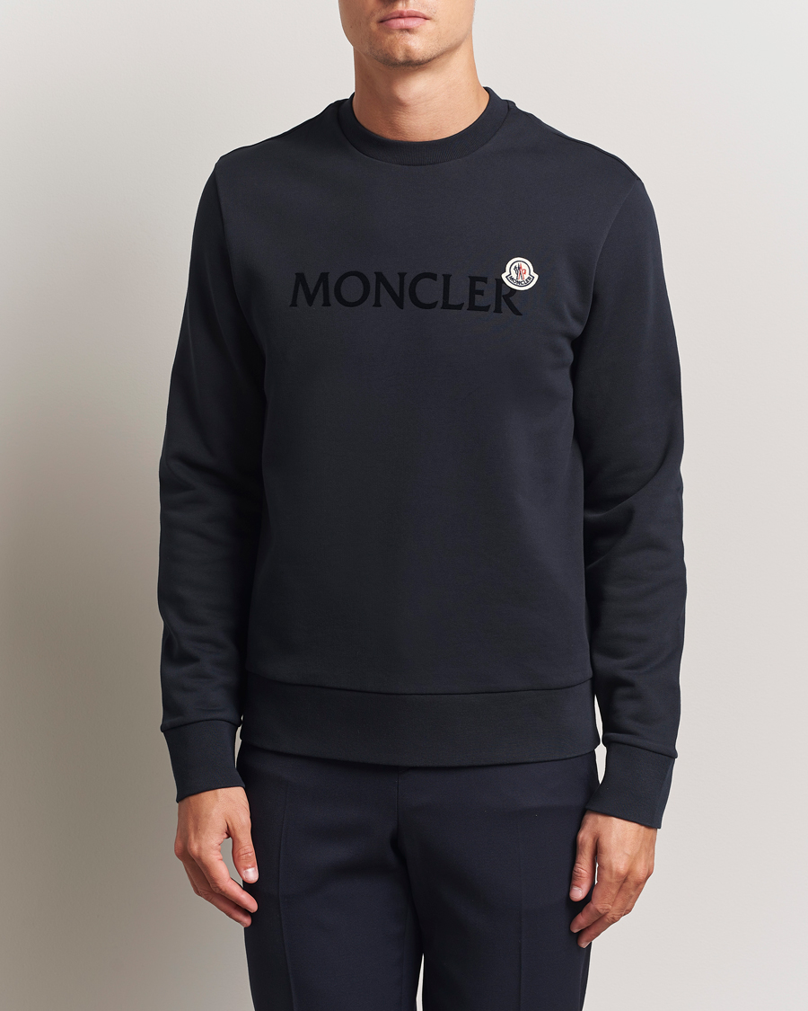 Herre | Trøjer | Moncler | Lettering Logo Sweatshirt Navy