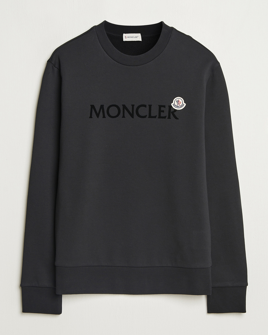 Herre | Trøjer | Moncler | Lettering Logo Sweatshirt Black
