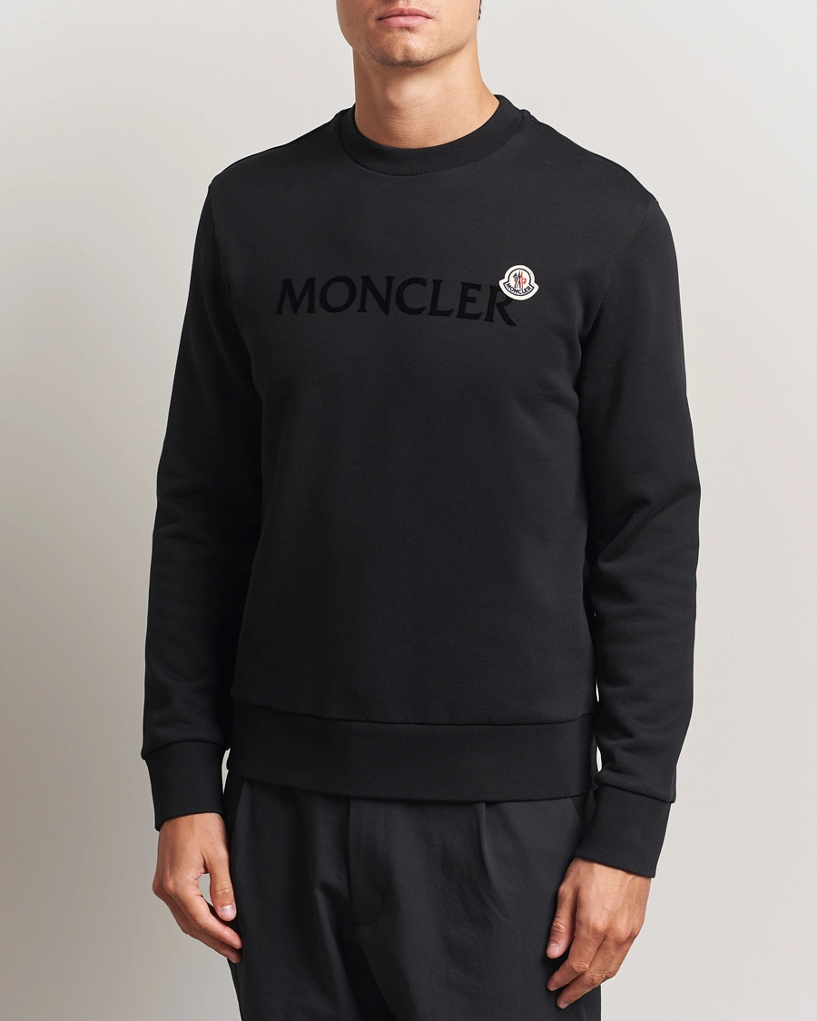 Herre | Trøjer | Moncler | Lettering Logo Sweatshirt Black