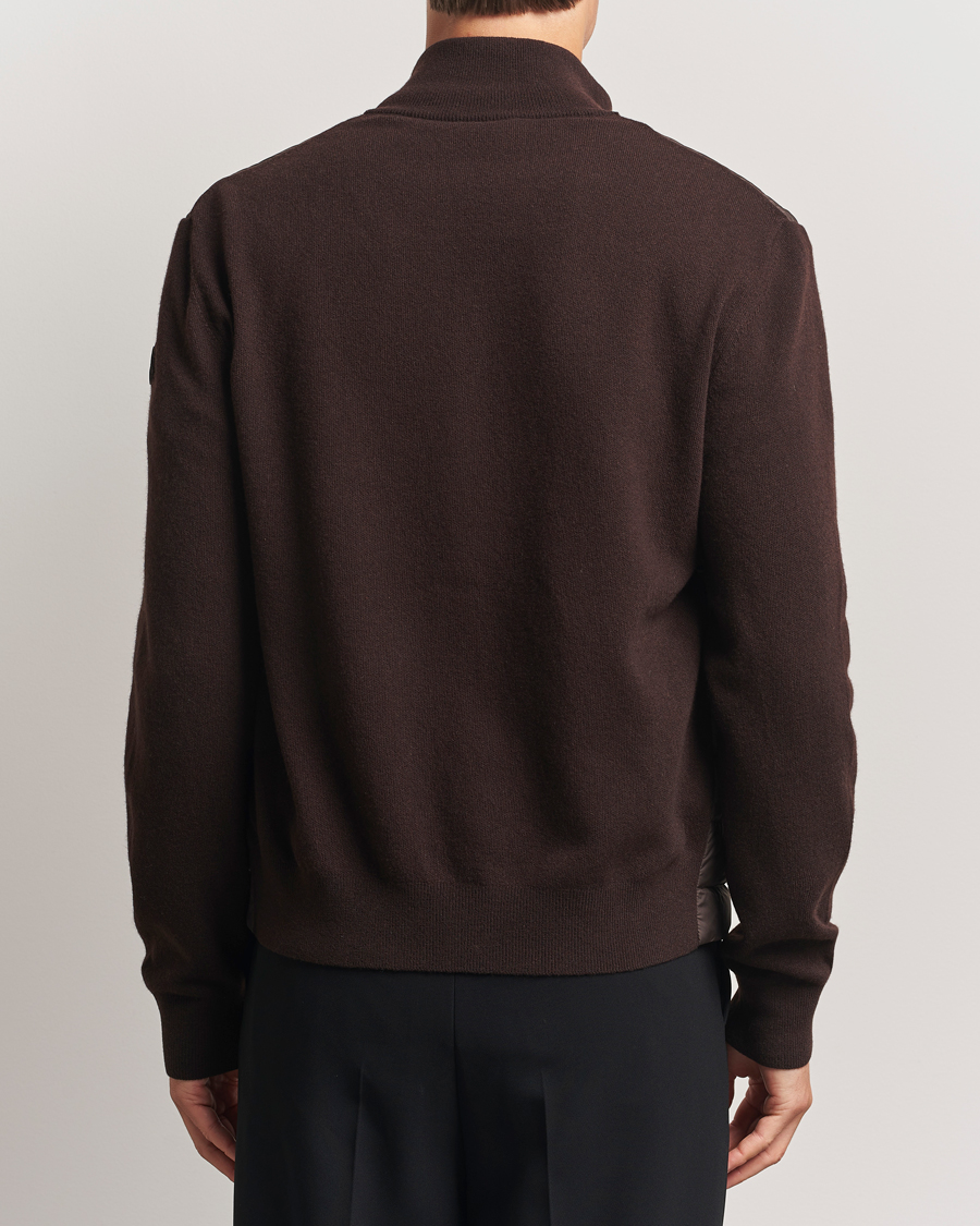 Herre | Trøjer | Moncler | Full Zip Padded Cardigan Brown