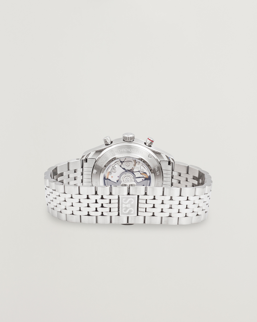 Herre | Sjöö Sandström Royal Steel Chronograph 40mm Black Dial | Sjöö Sandström | Royal Steel Chronograph 40mm Black Dial