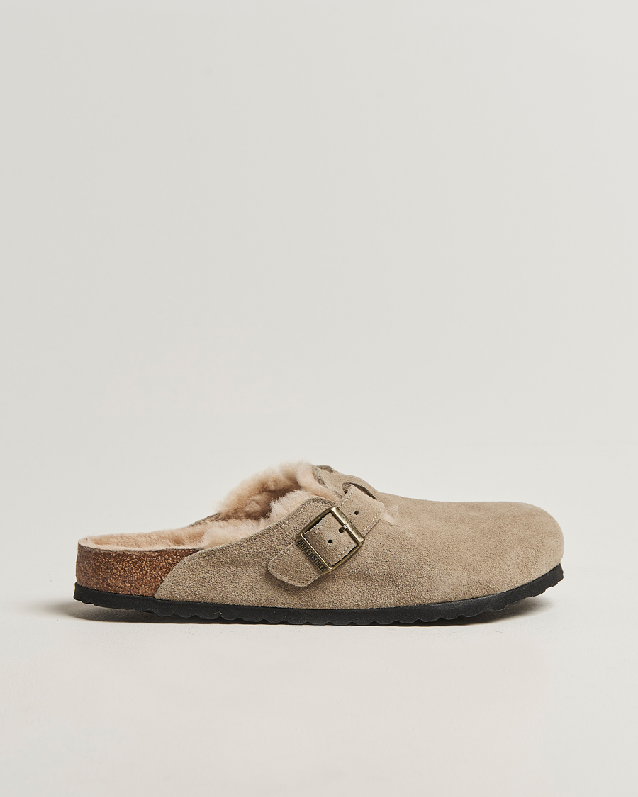 Herre | Sandaler & Hjemmesko | BIRKENSTOCK | Boston Shearling Taupe Suede