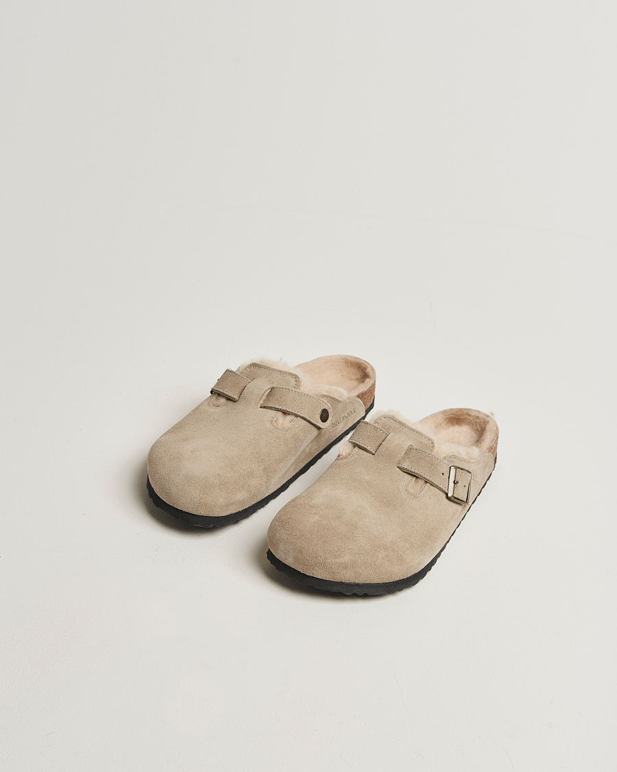 Herre | Sandaler & Hjemmesko | BIRKENSTOCK | Boston Shearling Taupe Suede