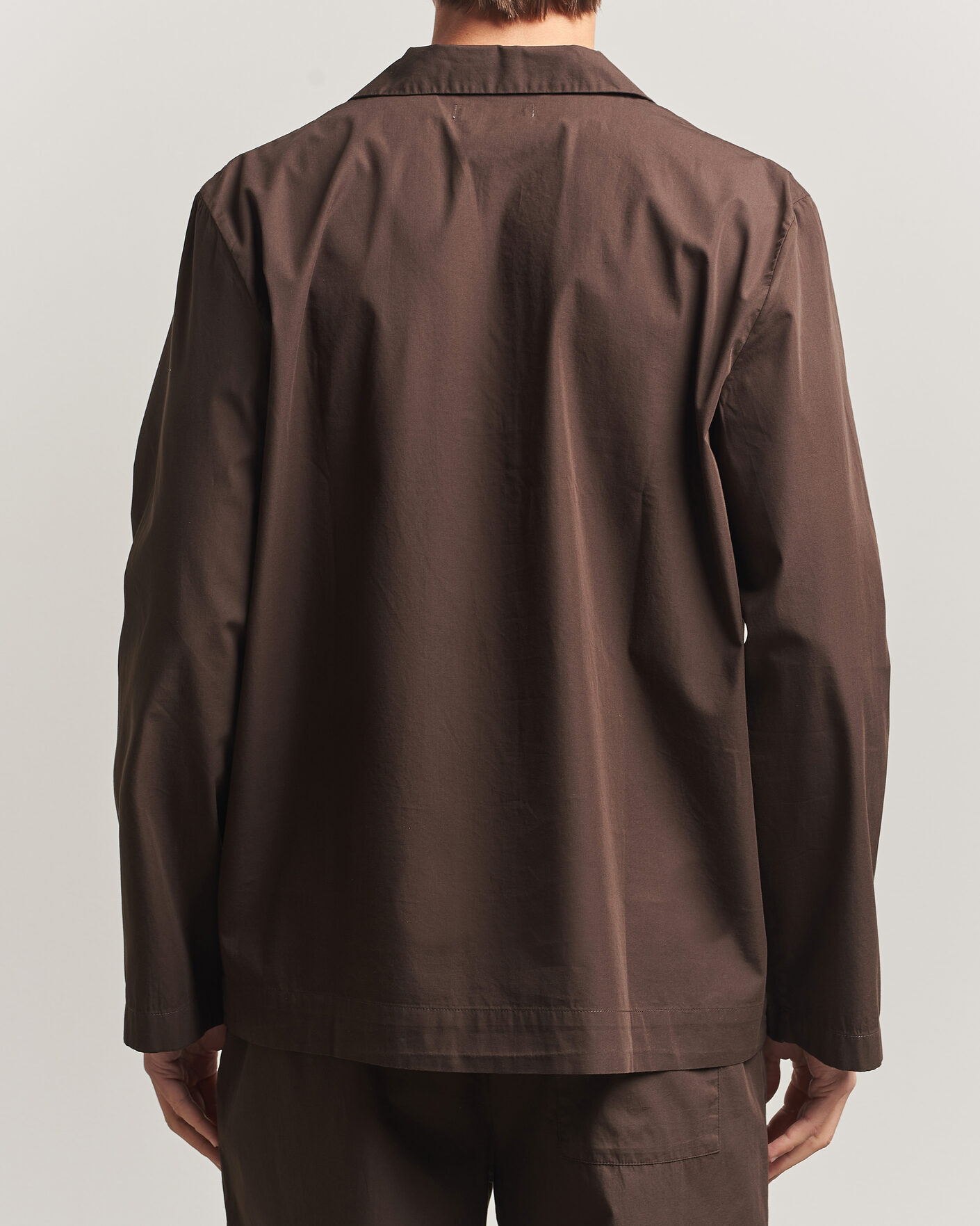 Herre | Pyjamas & Morgenkåber | Tekla | Poplin Pyjama Shirt Coffee