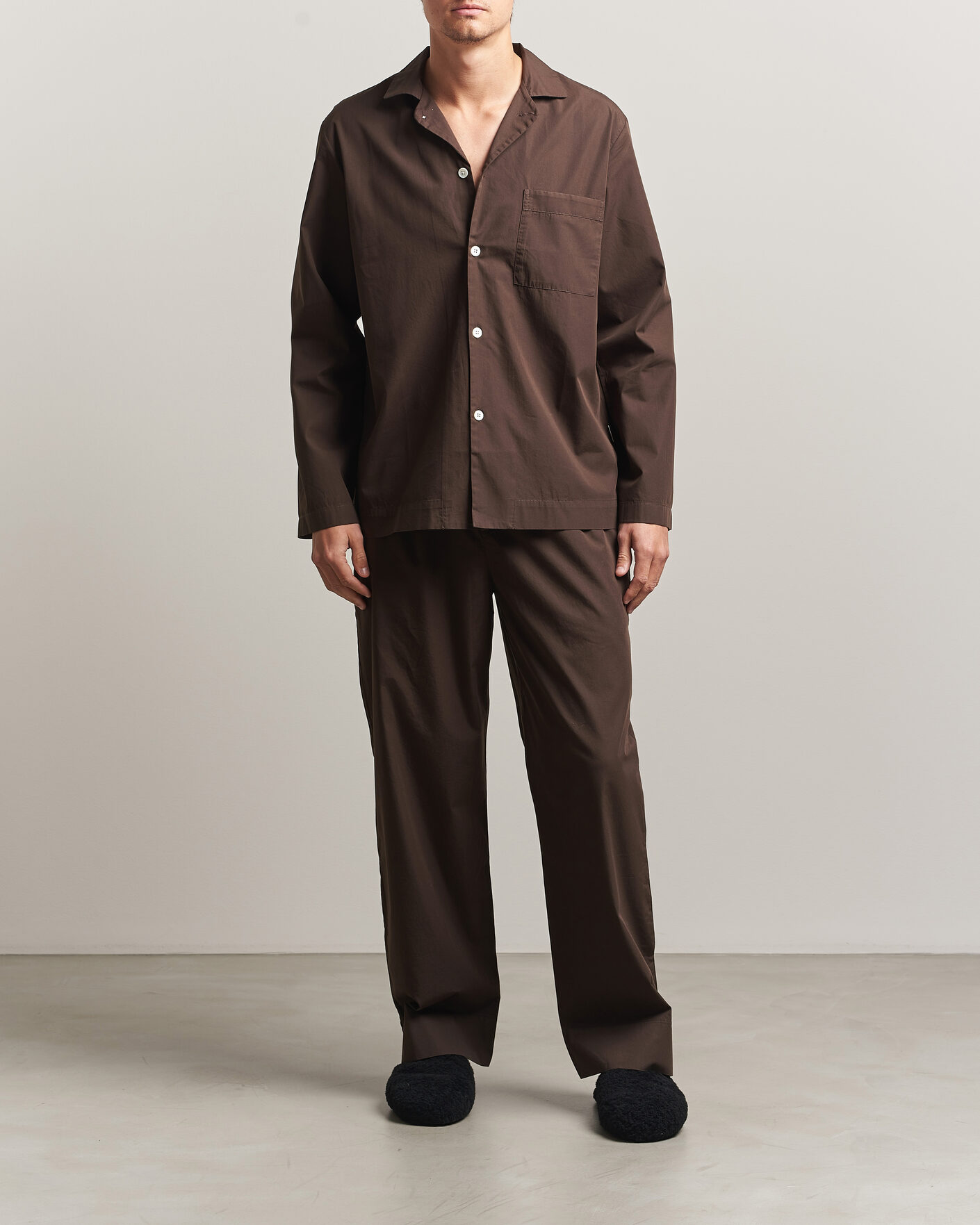 Herre | Pyjamas & Morgenkåber | Tekla | Poplin Pyjama Pants Coffee