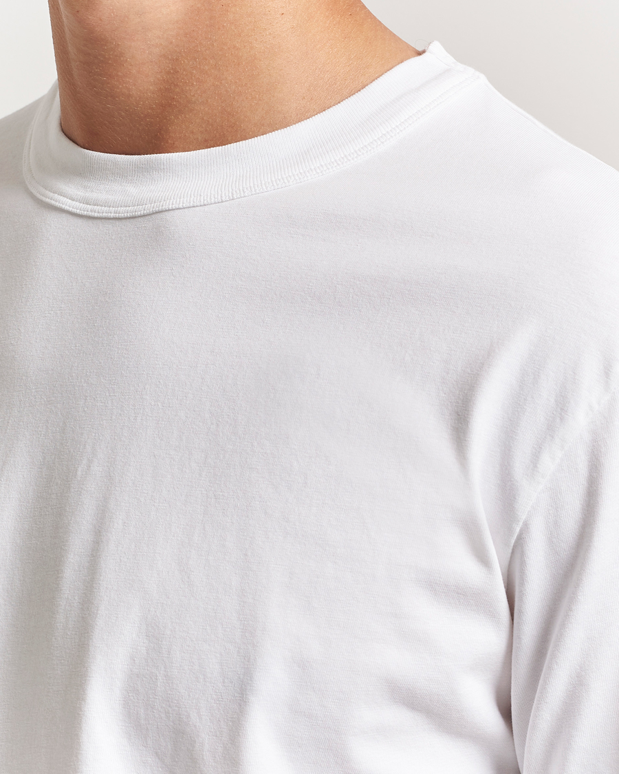 Herre | T-Shirts | Tekla | Organic Cotton Long Sleeve T-Shirt White