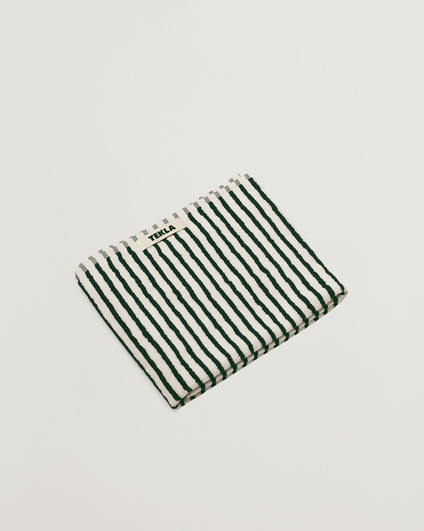Herre | Tekstiler | Tekla | Organic Terry Hand Towel Racing Green Stripes