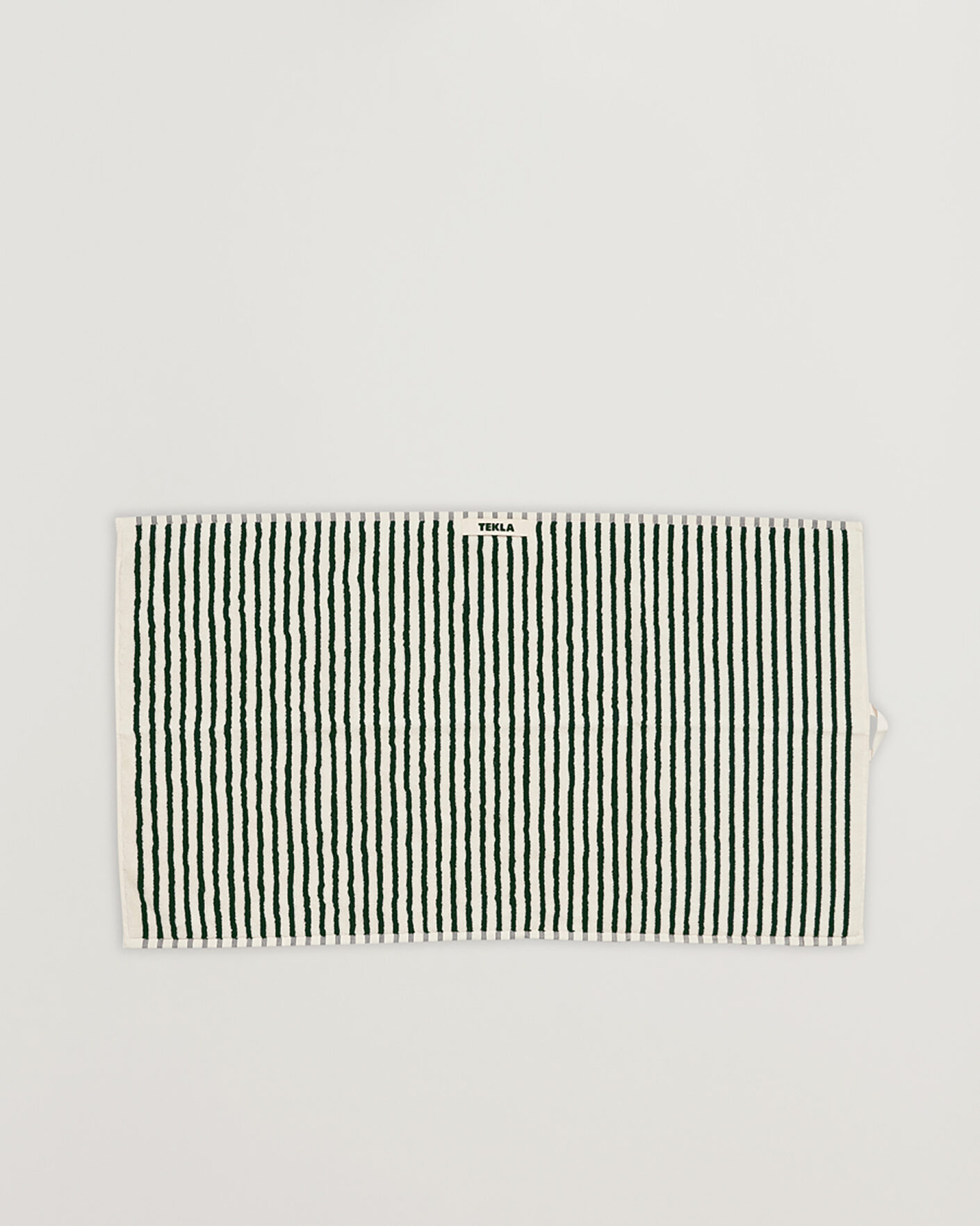 Herre | Tekstiler | Tekla | Organic Terry Hand Towel Racing Green Stripes