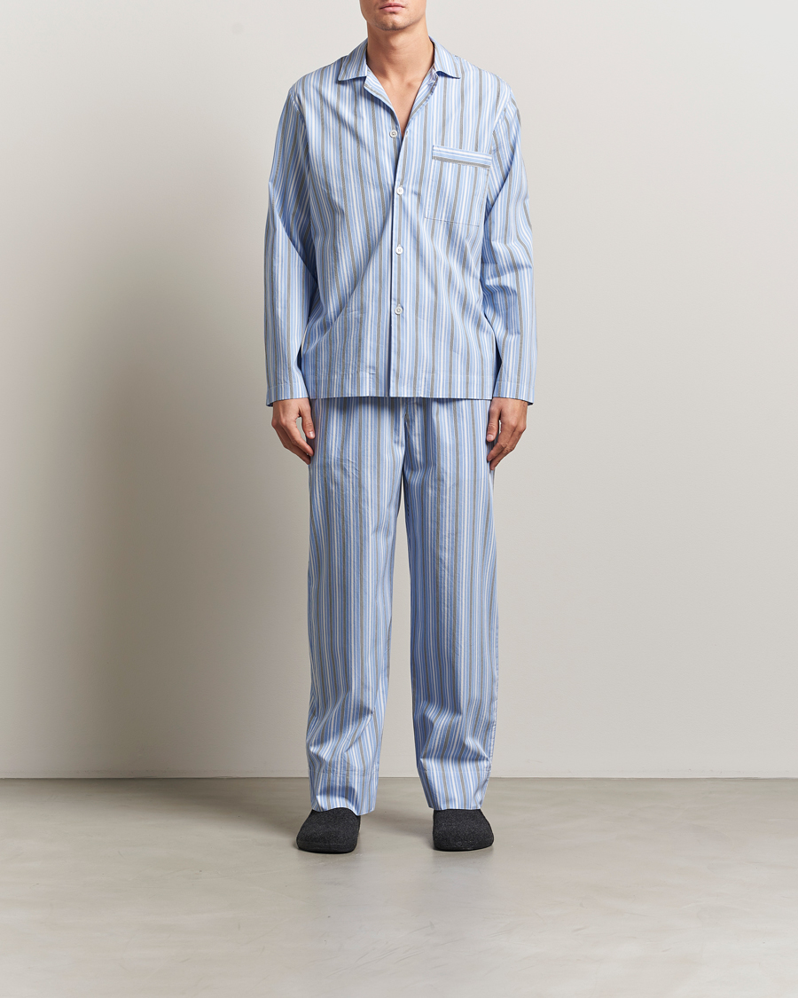 Herre | Pyjamas & Morgenkåber | Tekla | Poplin Pyjama Shirt Stave Stripes