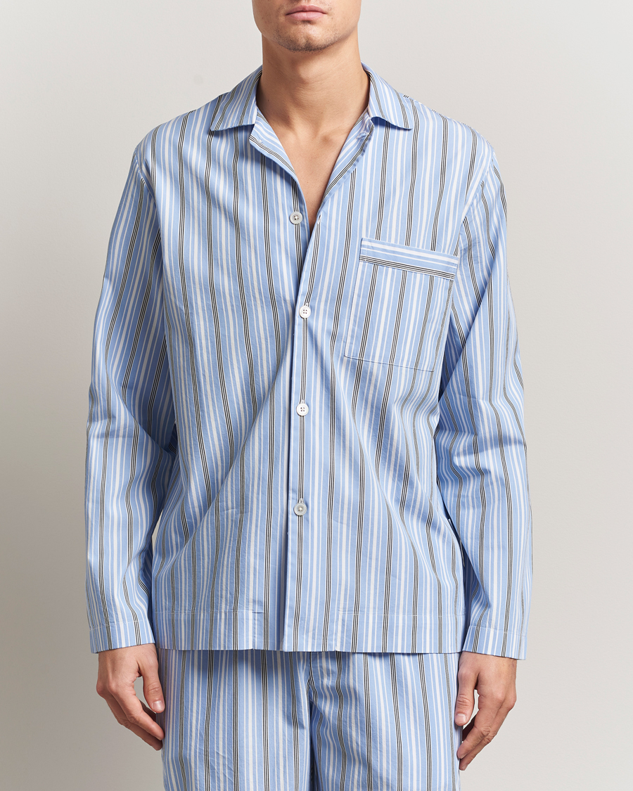 Herre | Pyjamas & Morgenkåber | Tekla | Poplin Pyjama Shirt Stave Stripes