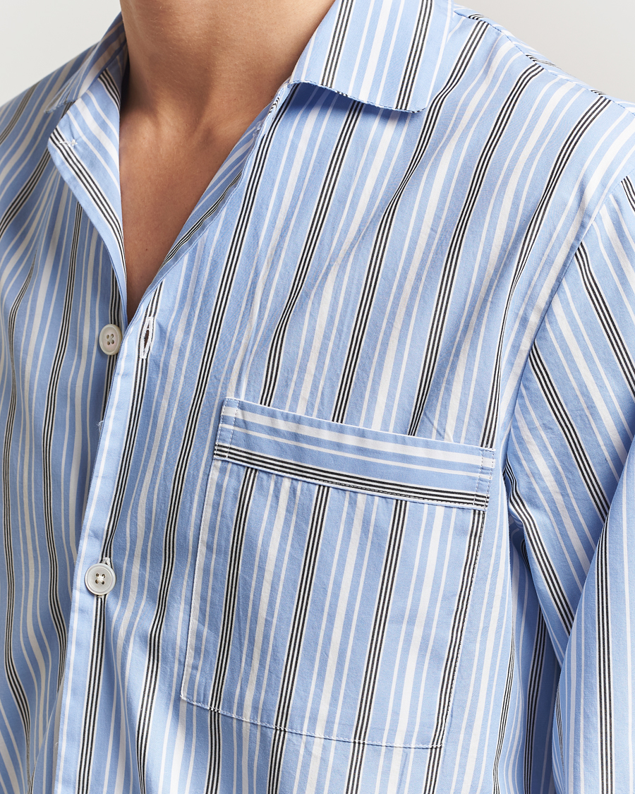Herre | Pyjamas & Morgenkåber | Tekla | Poplin Pyjama Shirt Stave Stripes