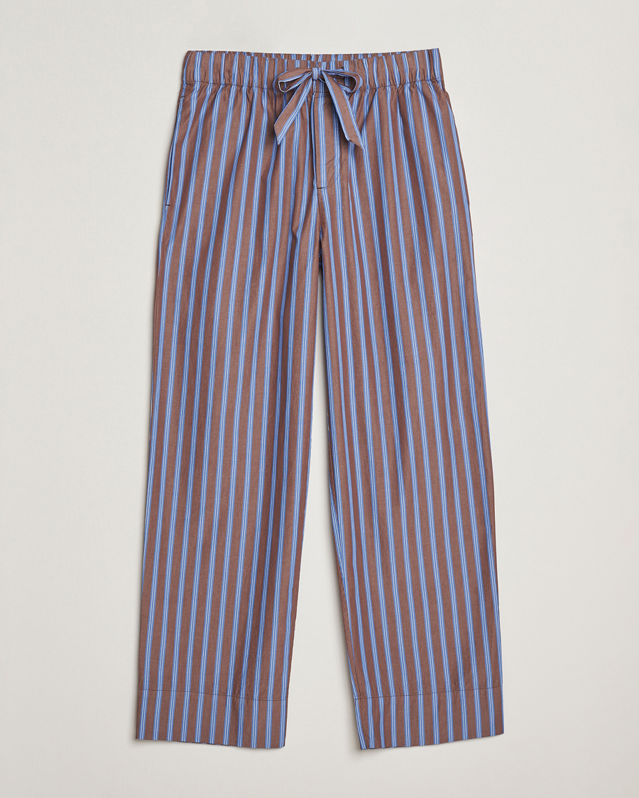 Herre | Pyjamas & Morgenkåber | Tekla | Poplin Pyjama Pants Chestnut Stripes