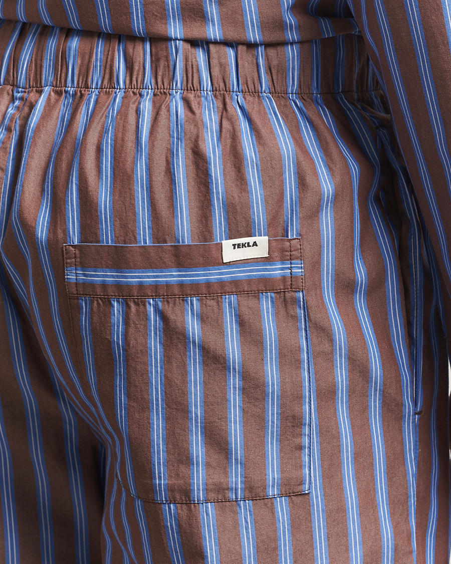 Herre | Pyjamas & Morgenkåber | Tekla | Poplin Pyjama Pants Chestnut Stripes