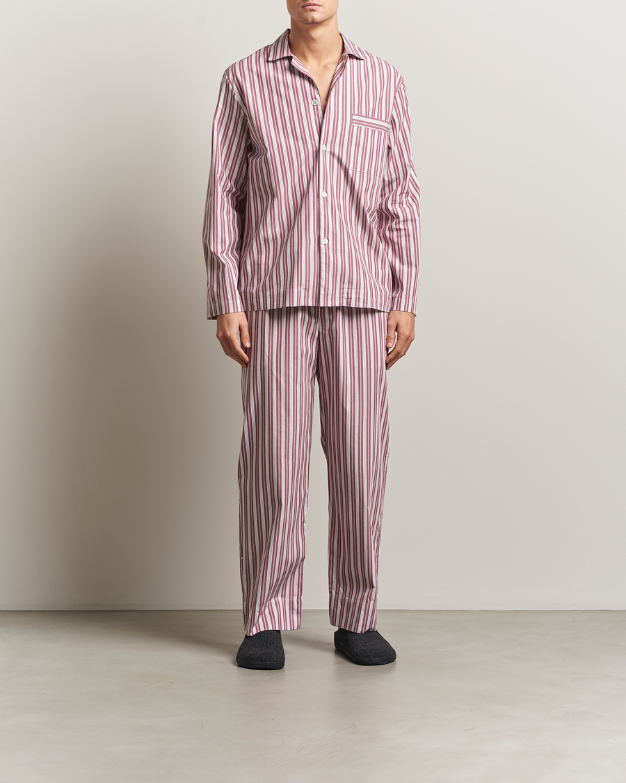Herre | Pyjamas & Morgenkåber | Tekla | Poplin Pyjama Pants Rhubarb Stripes