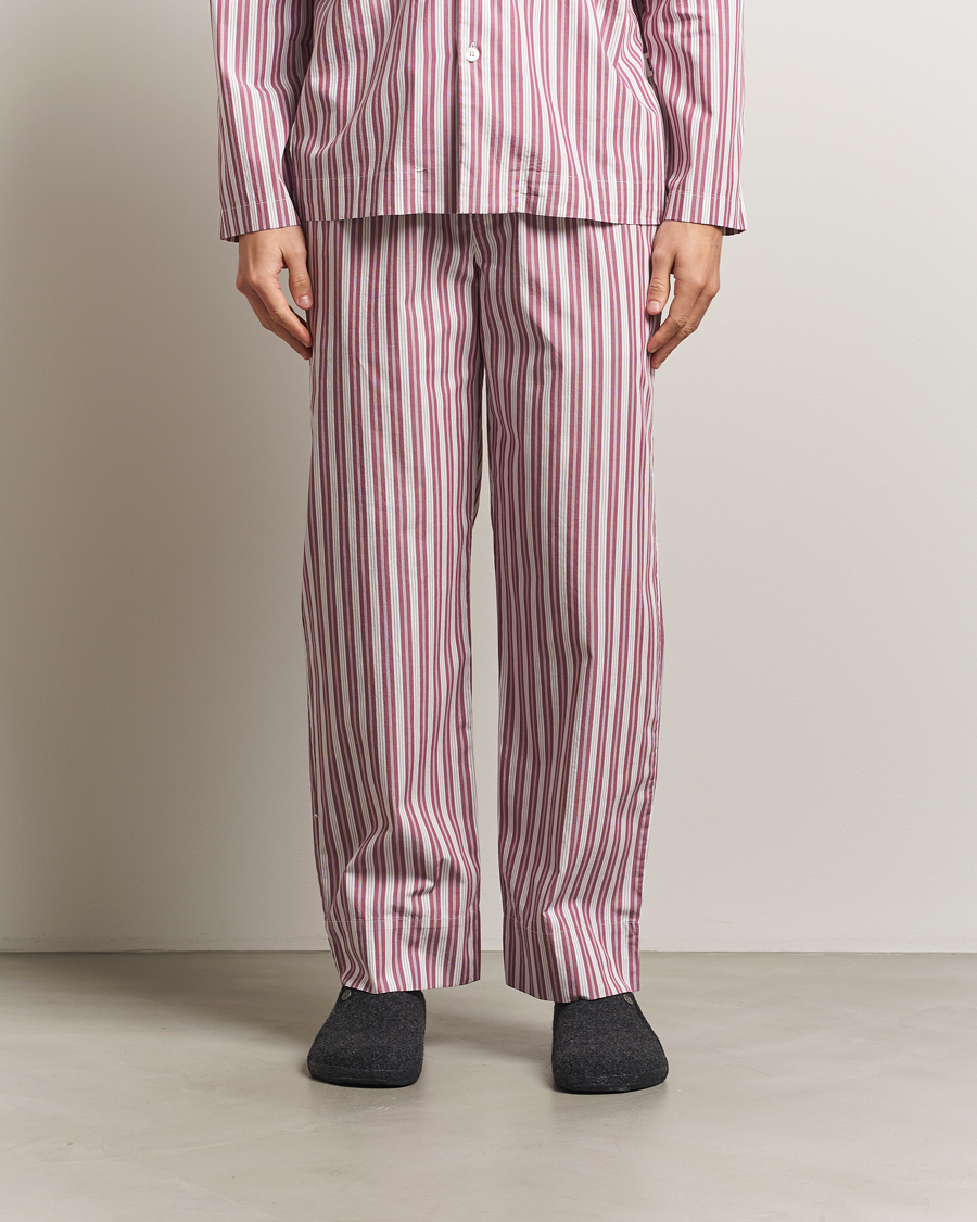 Herre | Pyjamas & Morgenkåber | Tekla | Poplin Pyjama Pants Rhubarb Stripes