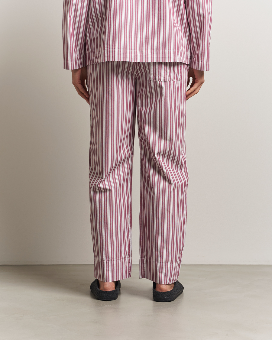 Herre | Pyjamas & Morgenkåber | Tekla | Poplin Pyjama Pants Rhubarb Stripes