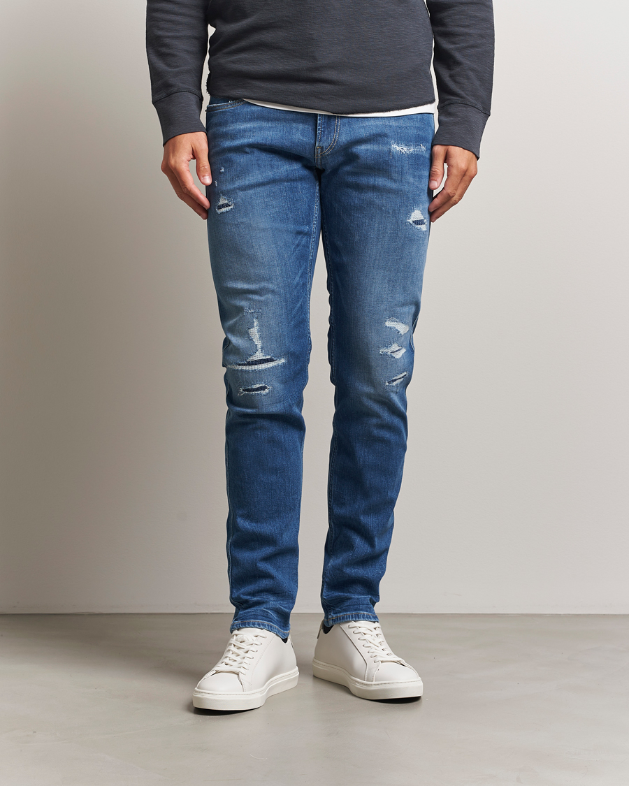 Herre | Jeans | Replay | Anbass Distressed Super Stretch Bio Jeans Medium Blue