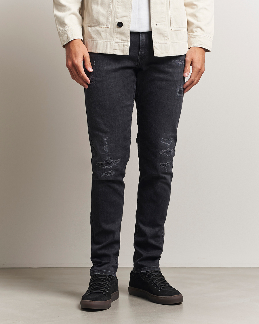 Herre | Jeans | Replay | Anbass Distressed Super Stretch Bio Jeans Washed Black