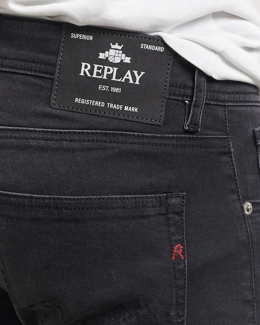 Herre | Jeans | Replay | Grover Powerstretch Jeans Washed Black