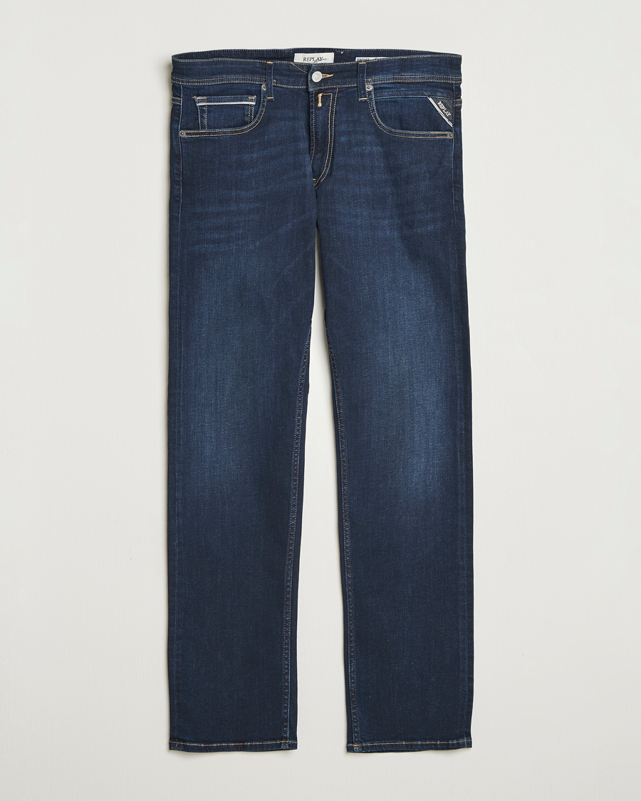 Herre | Jeans | Replay | Grover Powerstretch Jeans Dark Blue