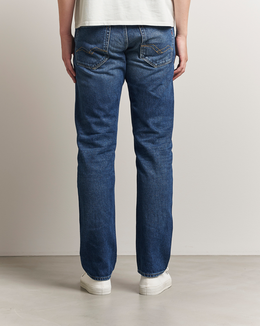 Herre | Jeans | Replay | Grover Straight Fit Rigid Jeans Medium Blue