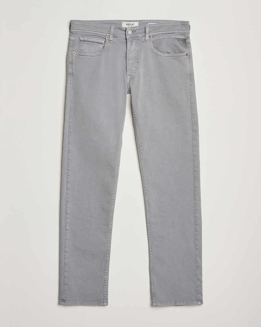 Herre | Bukser | Replay | Grover Bullstretch 5-Pocket Pants Light Grey