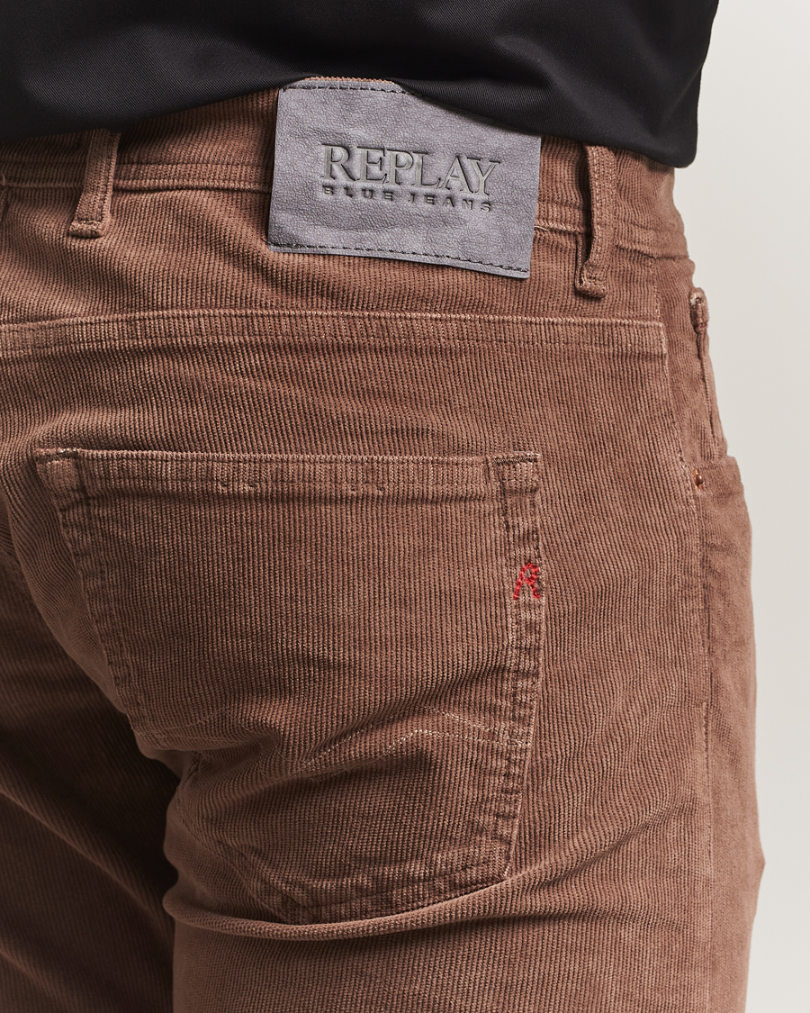Herre | Bukser | Replay | Grover Corduroy 5-Pocket Pants Biscuit Brown