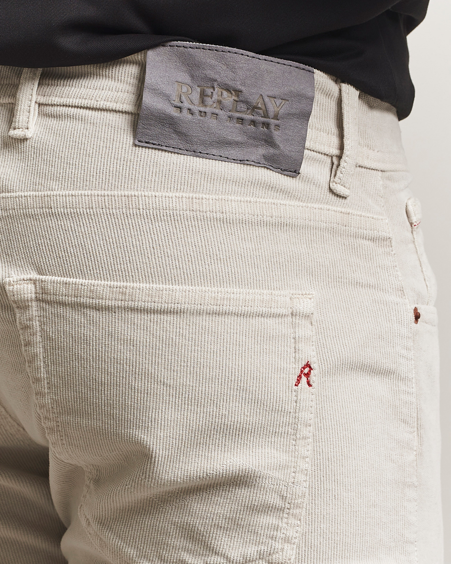 Herre | Bukser | Replay | Grover Corduroy 5-Pocket Pants Moon Grey