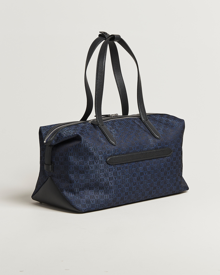 Herre | Tasker | Smythson | Canvas Stamp Small Travel Bag Navy
