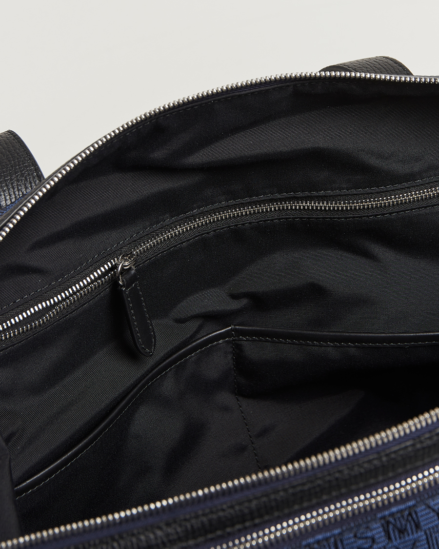 Herre | Tasker | Smythson | Canvas Stamp Small Travel Bag Navy